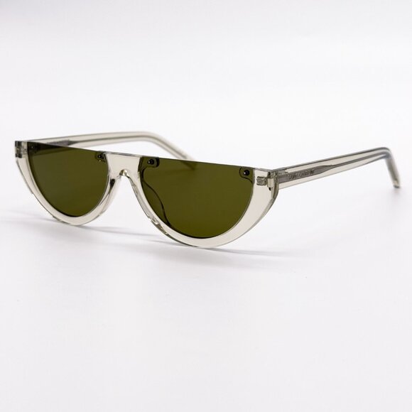 NEW SAINT LAURENT SL 563 003  WOMEN CLEAR GREEN SUNGLASSES SAINT LAURENT SL563 - Picture 3 of 11